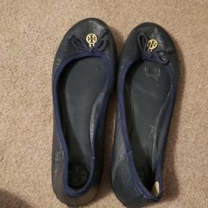 Tori Burch Navy Flats